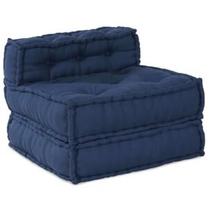 Modular Sofa Unit 4 pcs Indigo Fabric