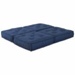 Modular Sofa Unit 2 pcs Indigo 140 x 70 x 36 cm Fabric