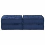 Modular Sofa Unit 2 pcs Indigo 140 x 70 x 36 cm Fabric