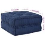 Modular Sofa Unit 2 pcs Indigo 140 x 70 x 36 cm Fabric