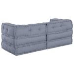 Modular Sofa Unit 2 pcs Grey 140 x 70 x 56 cm Fabric