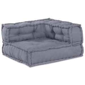 Modular Sofa Unit 3 pcs Grey Fabric