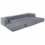 Modular Sofa Unit 3 pcs Grey Fabric