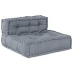 Modular Sofa Unit 4 pcs Grey Fabric