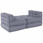 Modular Sofa Unit 4 pcs Grey Fabric