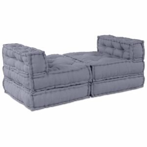 Modular Sofa Unit 4 pcs Grey Fabric