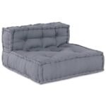 Modular Sofa Unit 4 pcs Grey Fabric