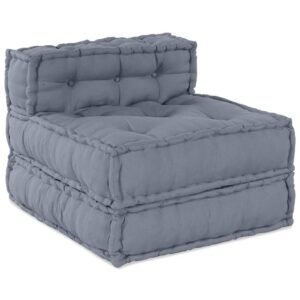 Modular Sofa Unit 4 pcs Grey Fabric