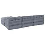 Modular Sofa Unit 4 pcs Grey Fabric