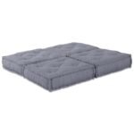 Modular Sofa Unit 2 pcs Grey 140 x 70 x 36 cm Fabric