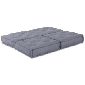 Modular Sofa Unit 2 pcs Grey 140 x 70 x 36 cm Fabric