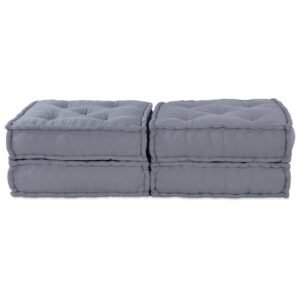 Modular Sofa Unit 2 pcs Grey 140 x 70 x 36 cm Fabric