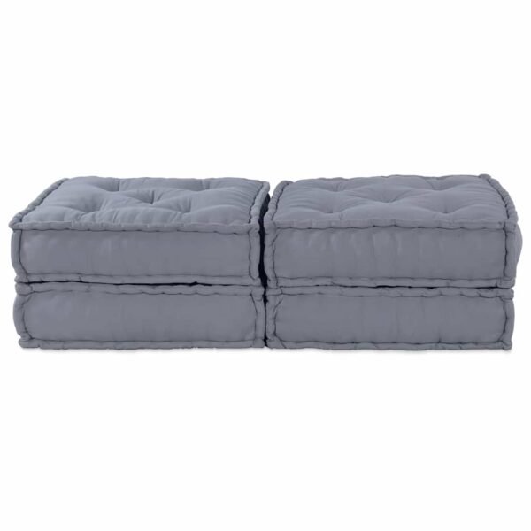 Modular Sofa Unit 2 pcs Grey 140 x 70 x 36 cm Fabric