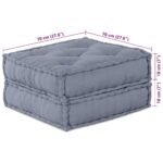 Modular Sofa Unit 2 pcs Grey 140 x 70 x 36 cm Fabric