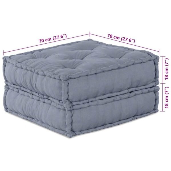 Modular Sofa Unit 2 pcs Grey 140 x 70 x 36 cm Fabric
