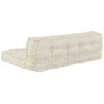 Pallet Sofa Cushion 2 pcs Cream 120 x 80 x 38 cm Fabric
