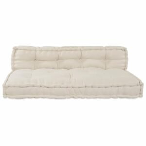 Pallet Sofa Cushion 2 pcs Cream 120 x 80 x 38 cm Fabric