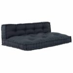 Pallet Sofa Cushion 2 pcs Anthracite 120 x 80 x 38 cm Fabric