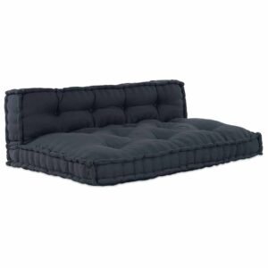 Pallet Sofa Cushion 2 pcs Anthracite 120 x 80 x 38 cm Fabric