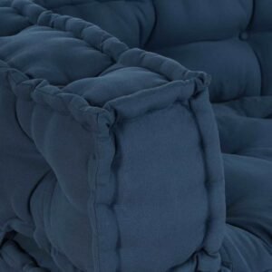 Pallet Sofa Cushion 3 pcs Indigo 120 x 80 x 38 cm Fabric