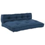 Pallet Sofa Cushion 2 pcs Indigo 120 x 80 x 38 cm Fabric