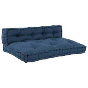 Pallet Sofa Cushion 2 pcs Indigo 120 x 80 x 38 cm Fabric