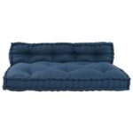 Pallet Sofa Cushion 2 pcs Indigo 120 x 80 x 38 cm Fabric