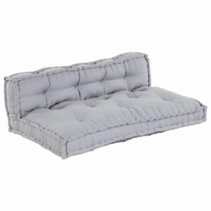 Pallet Sofa Cushion 2 pcs Grey 120 x 80 x 38 cm Fabric