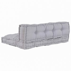 Pallet Sofa Cushion 2 pcs Grey 120 x 80 x 38 cm Fabric