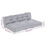 Pallet Sofa Cushion 2 pcs Grey 120 x 80 x 38 cm Fabric