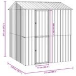 Bird Cage Anthracite 215 x 210 x 247 cm Galvanised Steel