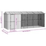 Bird Cage Anthracite 645 x 208 x 247 cm Galvanised Steel