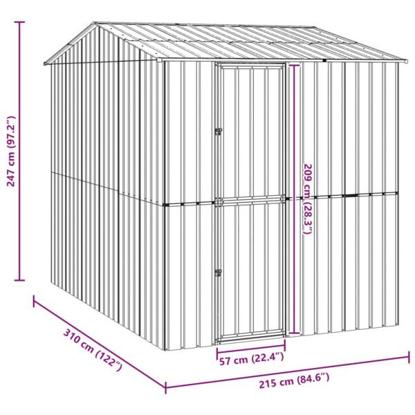 Bird Cage Anthracite 215 x 310 x 247 cm Galvanised Steel