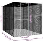 Bird Cage Anthracite 210 x 304 x 213 cm Galvanised Steel