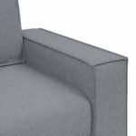 Sofa 3 pcs Light Grey 220 x 80 x 84 cm Linen-blend fabric