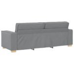 Sofa 3 pcs Light Grey 220 x 80 x 84 cm Linen-blend fabric