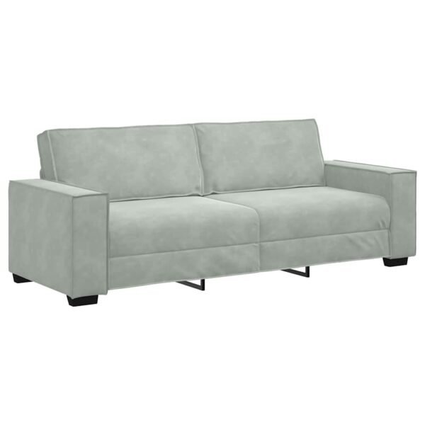 Sofa 3 pcs Light Grey 220 x 80 x 84 cm Linen-blend fabric