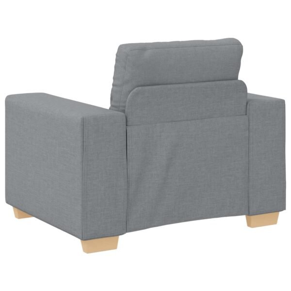Sofa 3 pcs Light Grey 221 x 80 x 80 cm Linen-blend fabric