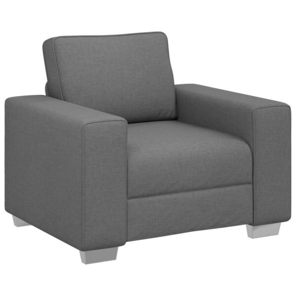 Sofa 3 pcs Dark Grey 219 x 80 x 82 cm Linen-blend fabric