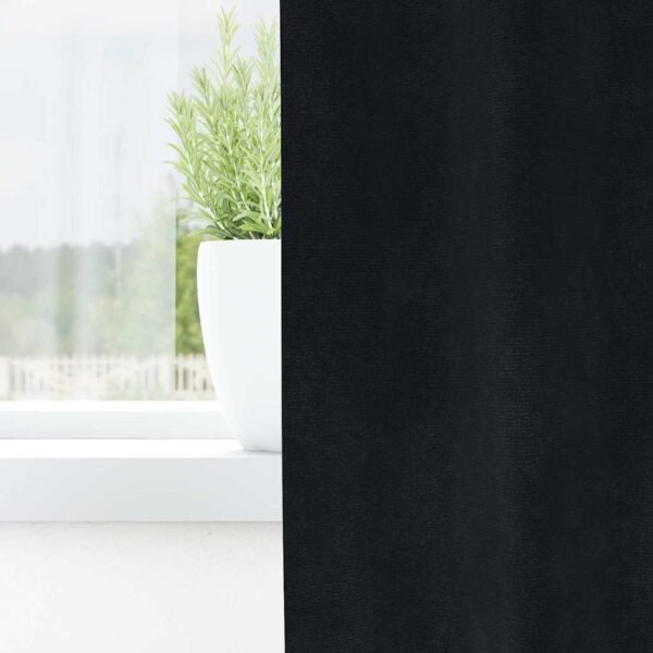 Blackout Curtains 2 pcs Black 140 x 245 cm Velvet