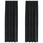 Blackout Curtains 2 pcs Black 140 x 245 cm Velvet