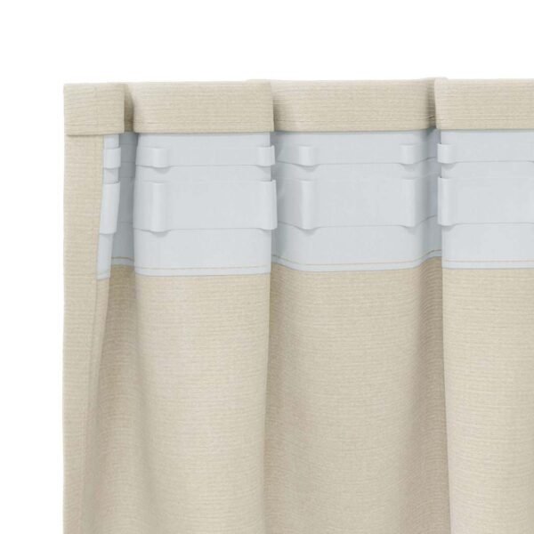 Blackout Curtains 2 pcs Cream 140 x 225 cm Velvet