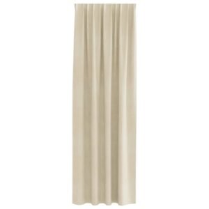 Blackout Curtains 2 pcs Cream 140 x 225 cm Velvet
