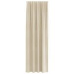 Blackout Curtains 2 pcs Cream 140 x 260 cm Velvet