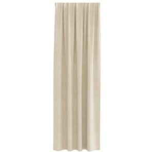 Blackout Curtains 2 pcs Cream 140 x 260 cm Velvet
