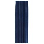 Blackout Curtains 2 pcs Dark Blue 140 x 245 cm Velvet