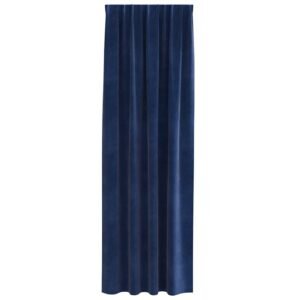 Blackout Curtains 2 pcs Dark Blue 140 x 245 cm Velvet