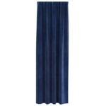 Blackout Curtains 2 pcs Dark Blue 140 x 260 cm Velvet