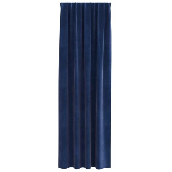 Blackout Curtains 2 pcs Dark Blue 140 x 260 cm Velvet