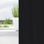 Blackout Curtains with Rings 2 pcs Black 245 x 140 cm Polyester